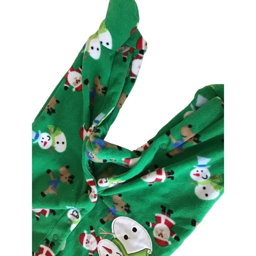 Christmas Footed Pajamas One Piece Baby’s First Christmas Size 0-3 mos
